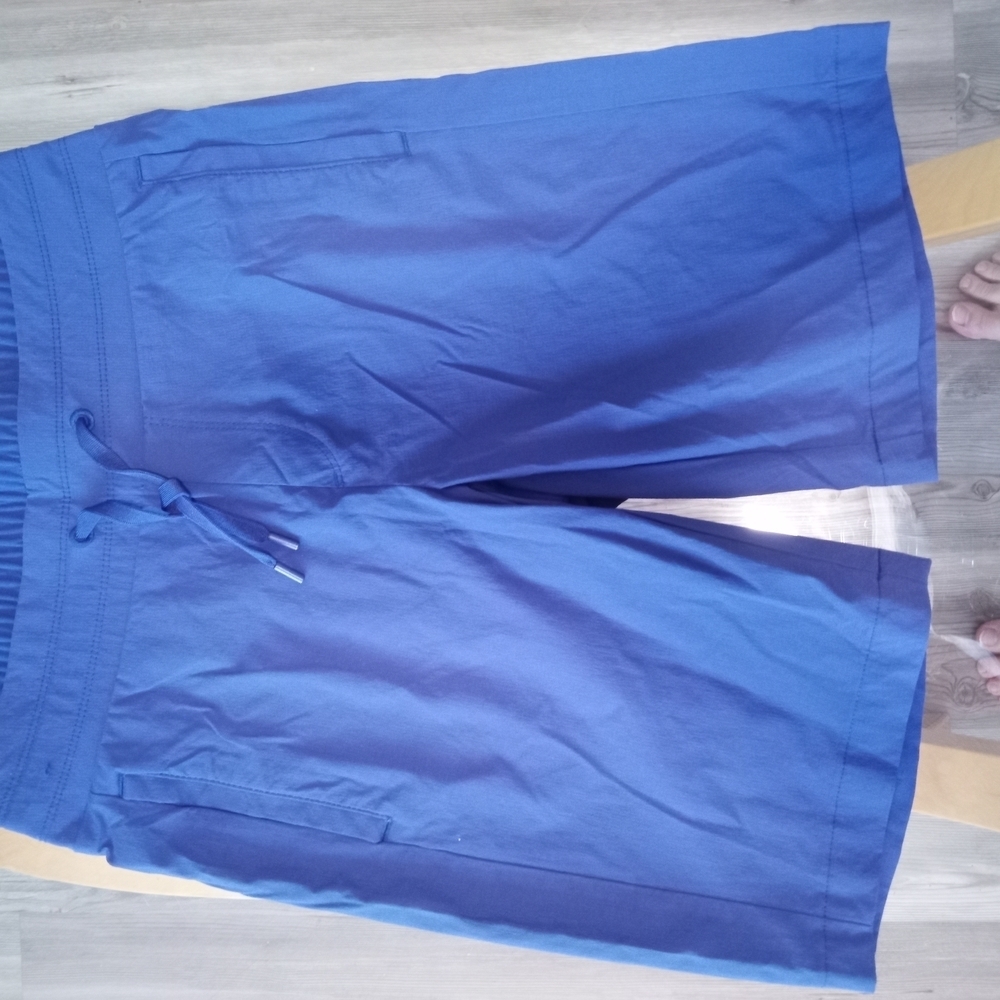 Women's Blue Drawstring Shorts